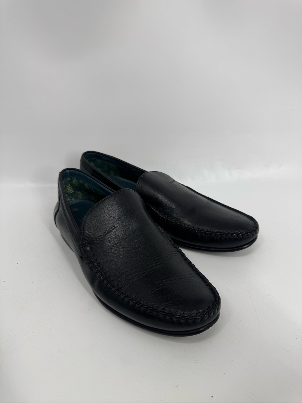 Ted Baker SIMEEN 2 Leather Slip-On Loafers Black Mens Dress Shoes Size 8
